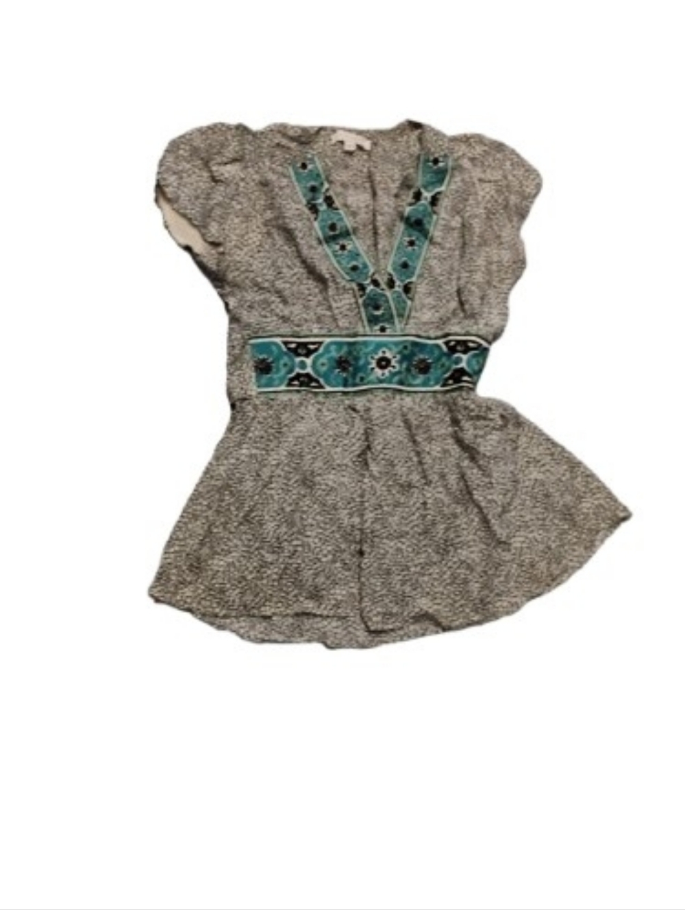 Coreylynncalter Anthropologie Printed Silk Babydoll Top Sz 2